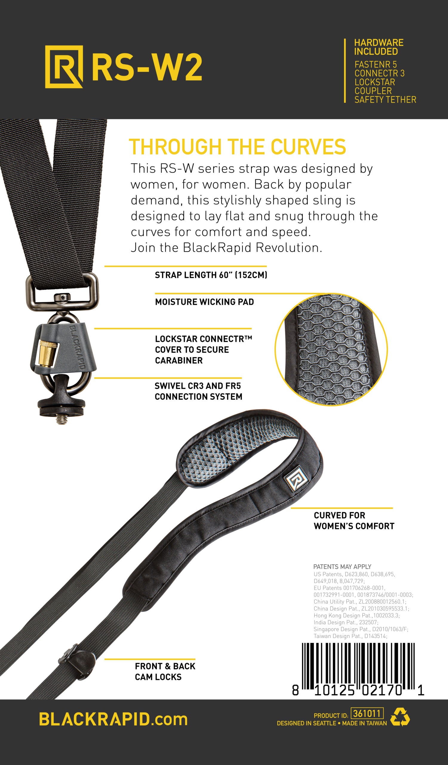 BlackRapid RS W2 Women's Camera Sling Strap - Adjustable & Comfortable Cross-Body Sling for DSLR & Mirrorless Cameras - Perfect for Travel, Hiking & Photography Enthusiasts