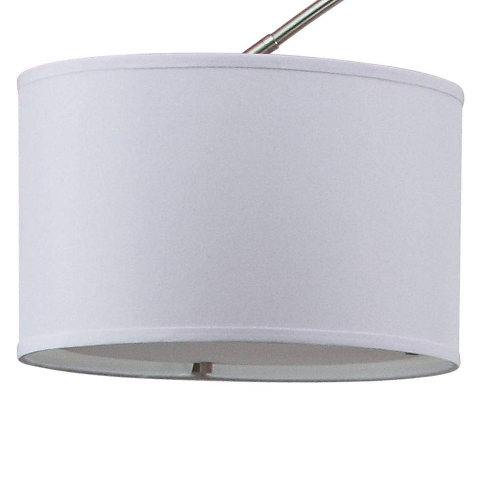 SAFAVIEH Aries 87-inch Modern Farmhouse Arc Floor Lamp - Nickel Finish, LED Bulb Included - Perfect for Living Room, Bedroom & Home Office Lighting
