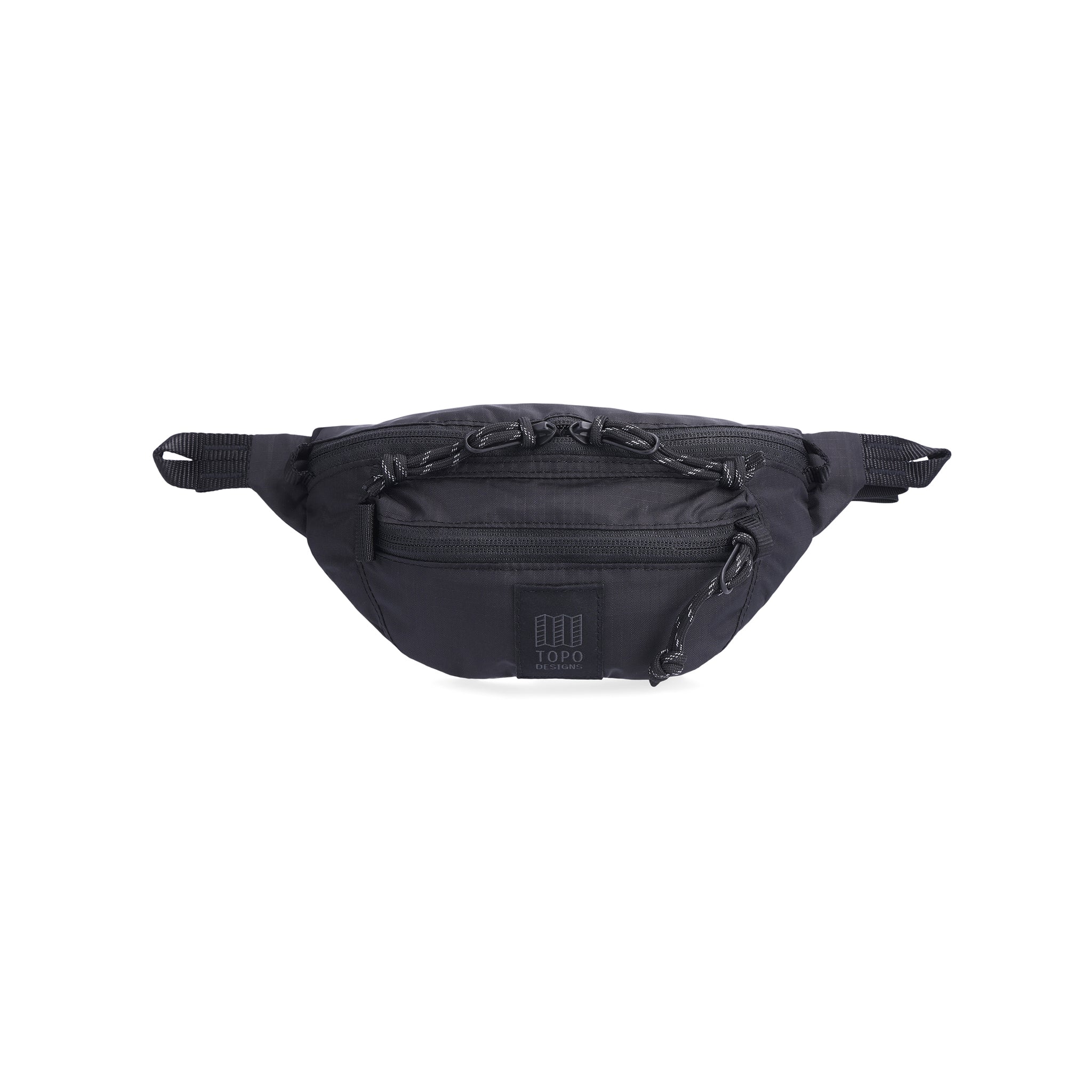 Topo Designs Mountain Waist Pack - Durable Outdoor Fanny Pack for Hiking, Travel & Everyday Use - Black/Black Color - Compact Crossbody Bag for Men & Women