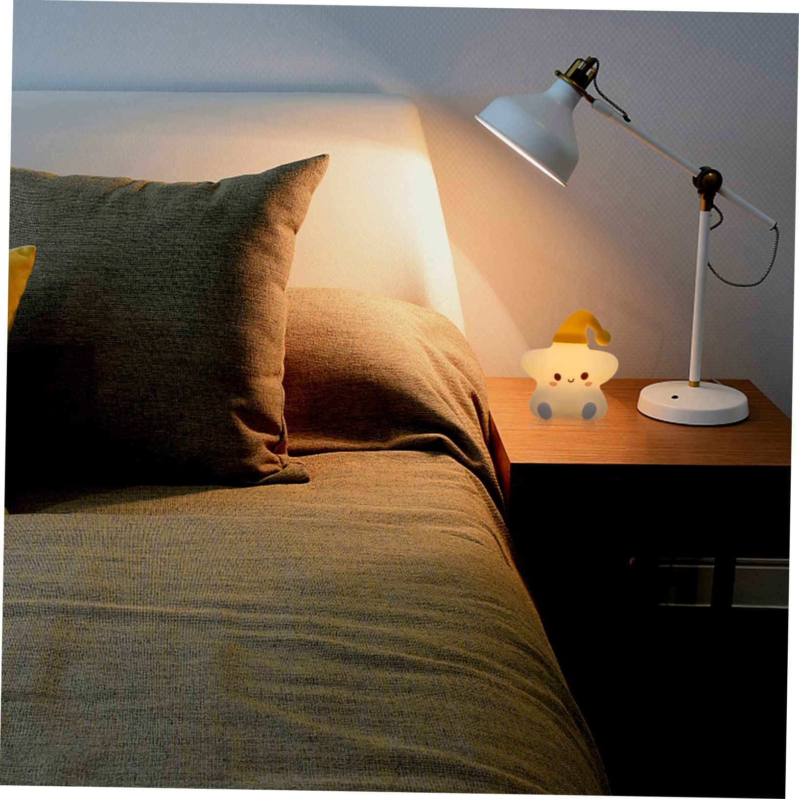 Artibetter 3D Star Night Light - USB Rechargeable Battery Table Lamp for Bedroom, Nursery & Kids Room | Soft Glow LED Desk Lamp with Touch Control | Perfect for Reading, Decor & Relaxation