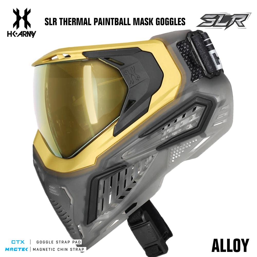 HK Army SLR Paintball & Airsoft Mask - Thermal Anti-Fog HD Pure Lens System for Clear Vision - Perfect for Outdoor Games, Tactical Training & Extreme Sports