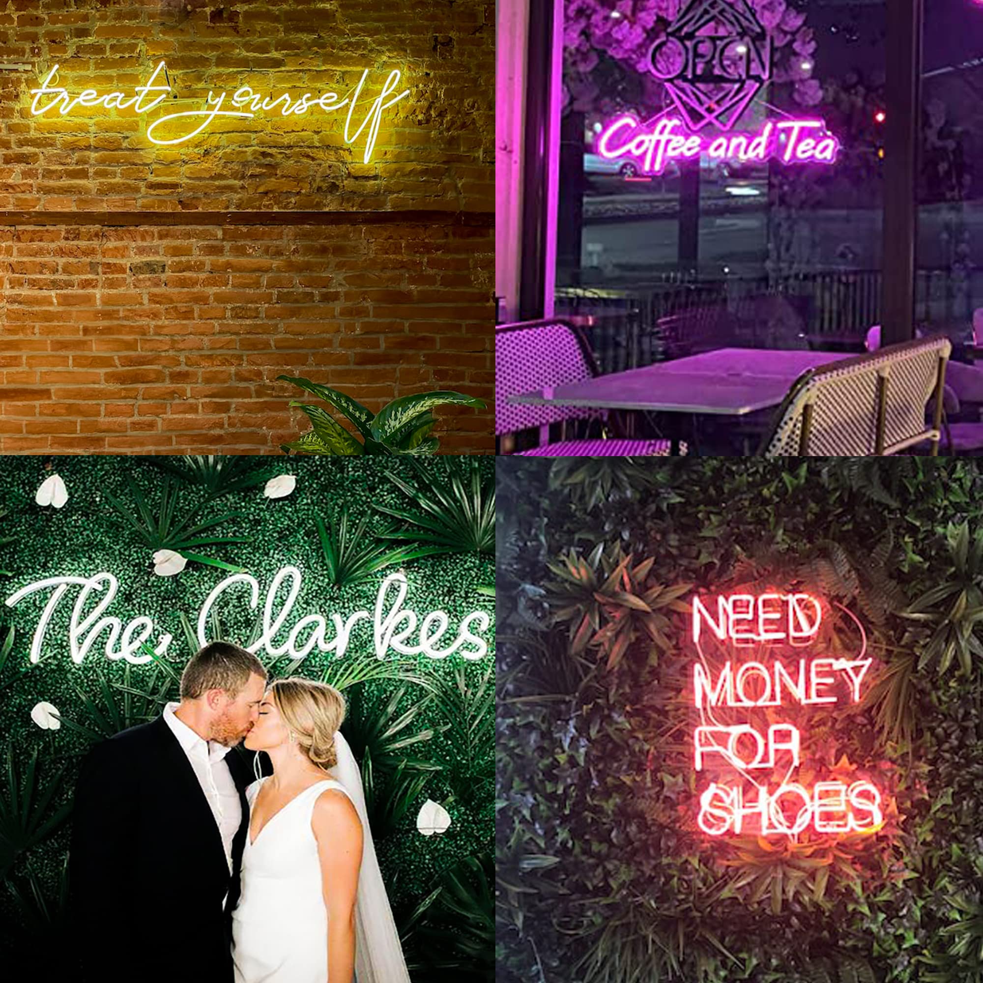 Custom LED Neon Signs - Personalized Large Wall Decor for Bedroom, Salon, Wedding, Birthday, Party & Bar | Shop Logo & Name Neon Lights for Home, Business & Event Decorations