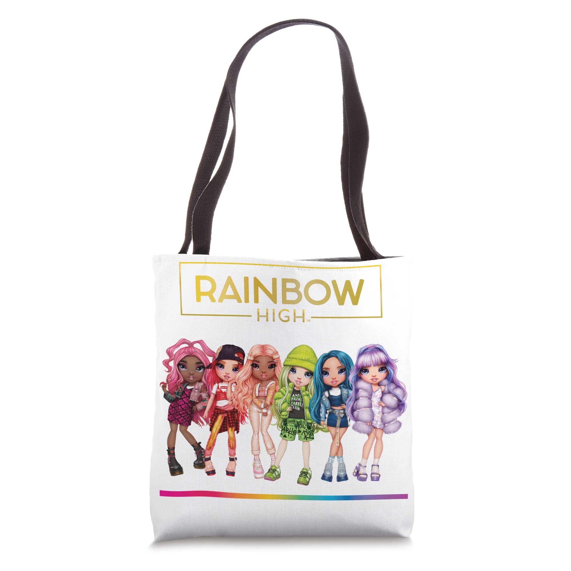 Rainbow High Character Doll Lineup Tote Bag - Stylish Fashion Accessory for Doll Collectors & Kids | Perfect for School, Shopping & Playdates
