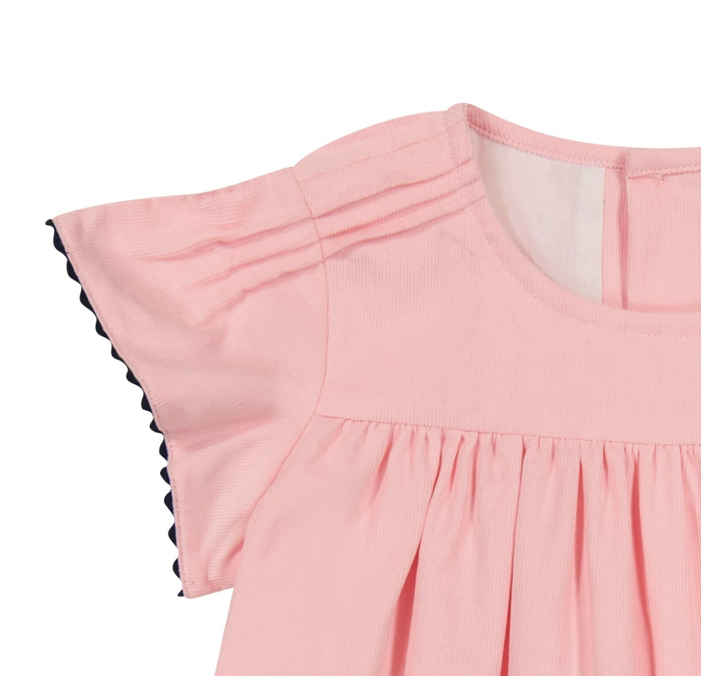 Olivia Girls A-Line Corduroy Dress in Light Pink - Perfect for School, Parties & Special Occasions