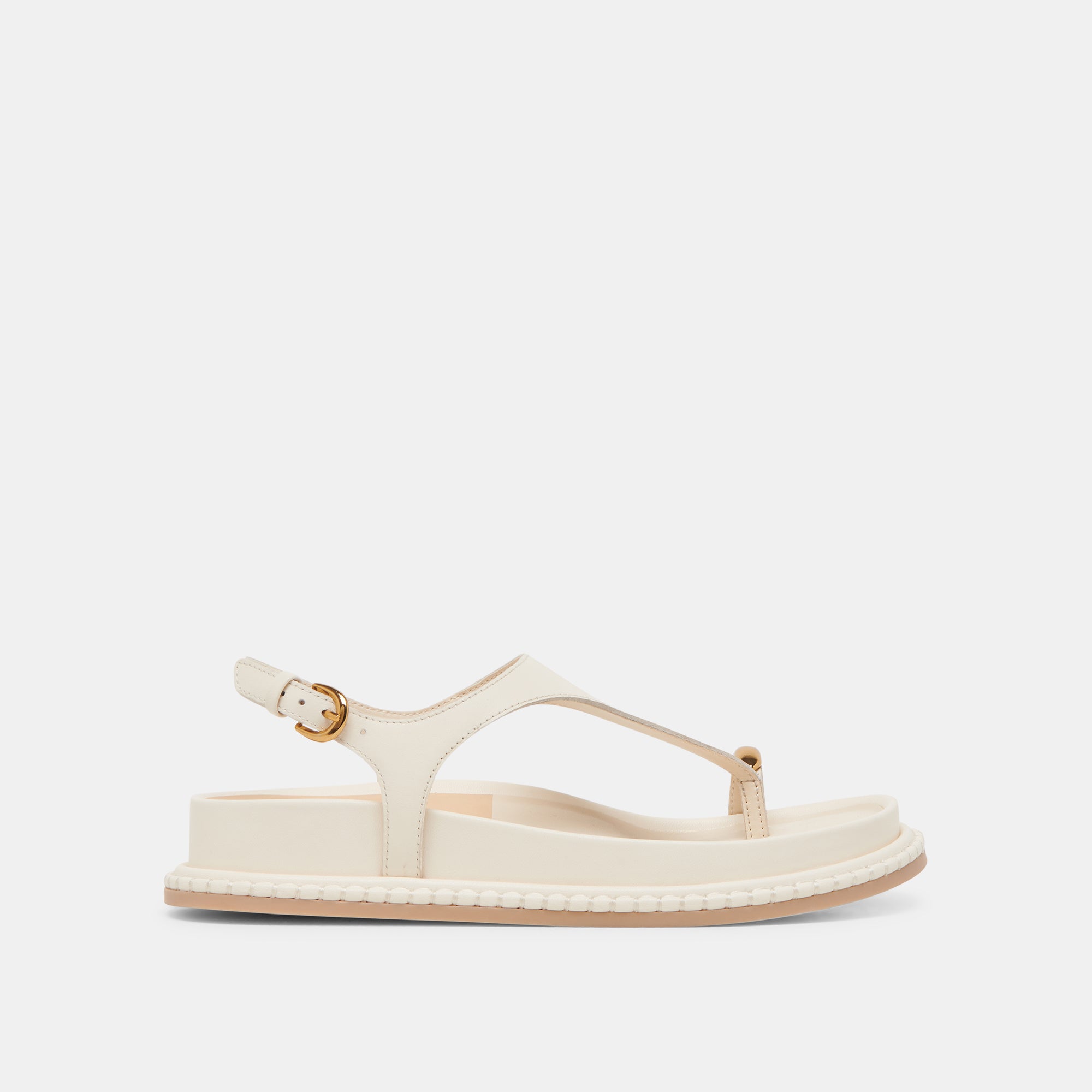 Stefan Off White Leather Sandals for Women - Comfortable & Stylish Summer Casual Shoes - Perfect for Beach, Vacation, and Everyday Wear