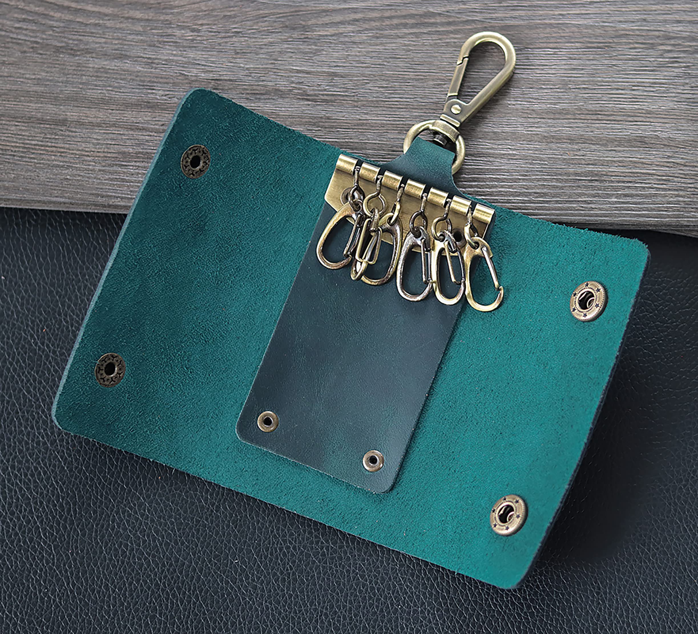 Genuine Leather Key Holder for Men - Waist Hanging Key Organizer with RFID Protection - Perfect Gift for Dad, Husband & Boyfriend - Ideal for Work, Travel & Outdoor Activities