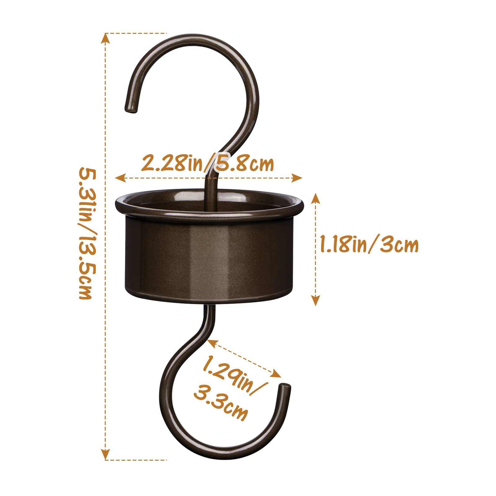 BOLITE Ant Moats for Hummingbird Feeders - 2 Pack Bronze Hanging Ant Moat Accessories | Prevent Ants from Reaching Hummingbird Nectar - Perfect for Outdoor Bird Feeders & Garden Decor