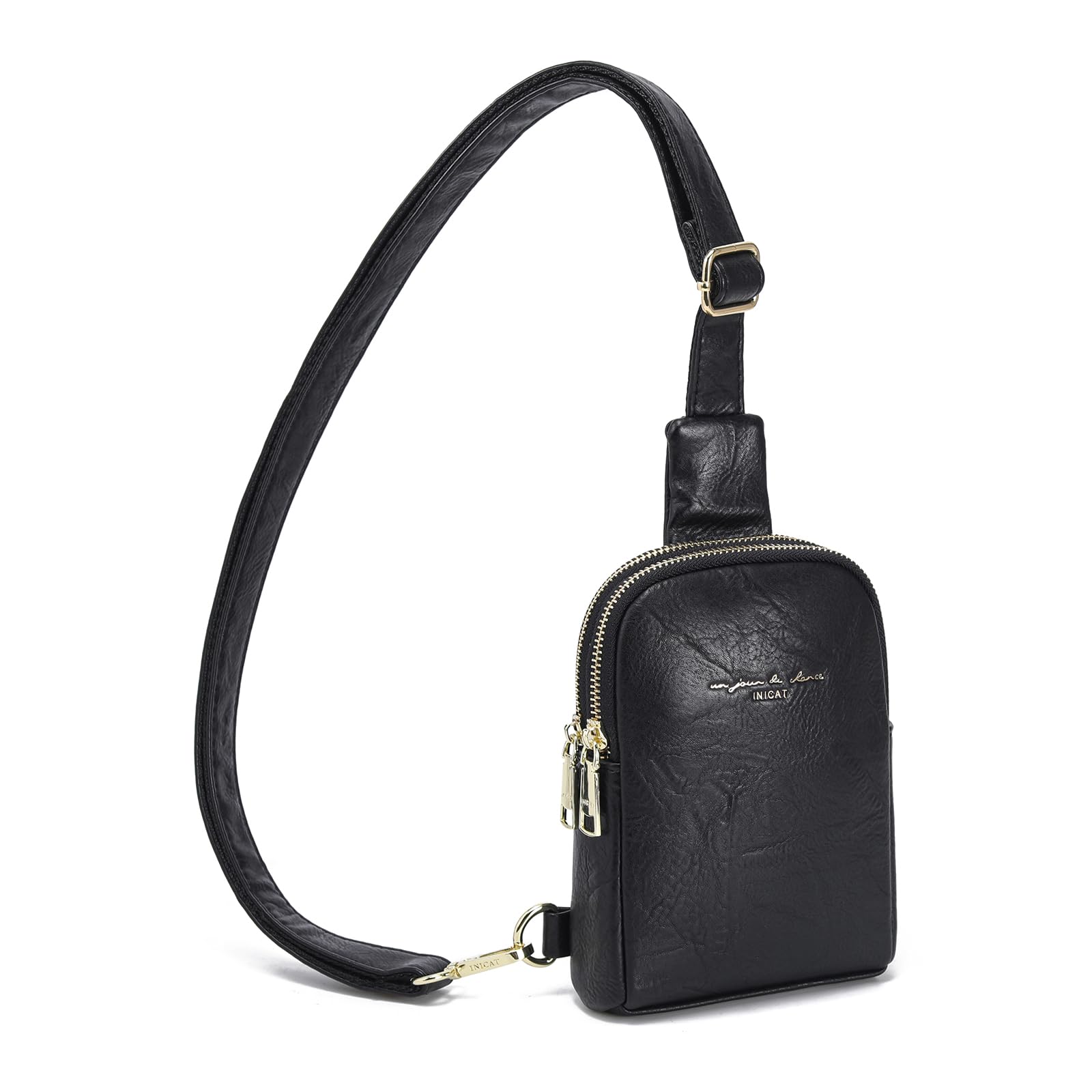 INICAT Genuine Leather Crossbody Bag for Women - Small Sling Bag with Adjustable Strap, Fashionable Fanny Pack for Travel, Shopping & Daily Use