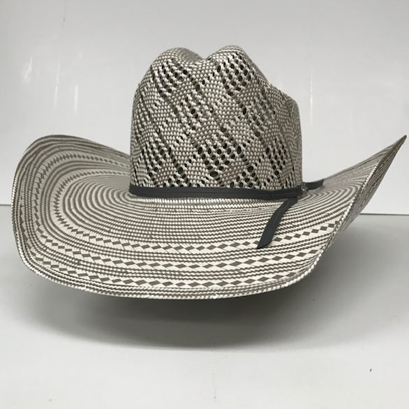 Vintage American Two-Tone Steel Straw Hat - Classic Cowboy Hat for Men & Women - Perfect for Western Rides, Country Music Festivals & Outdoor Adventures