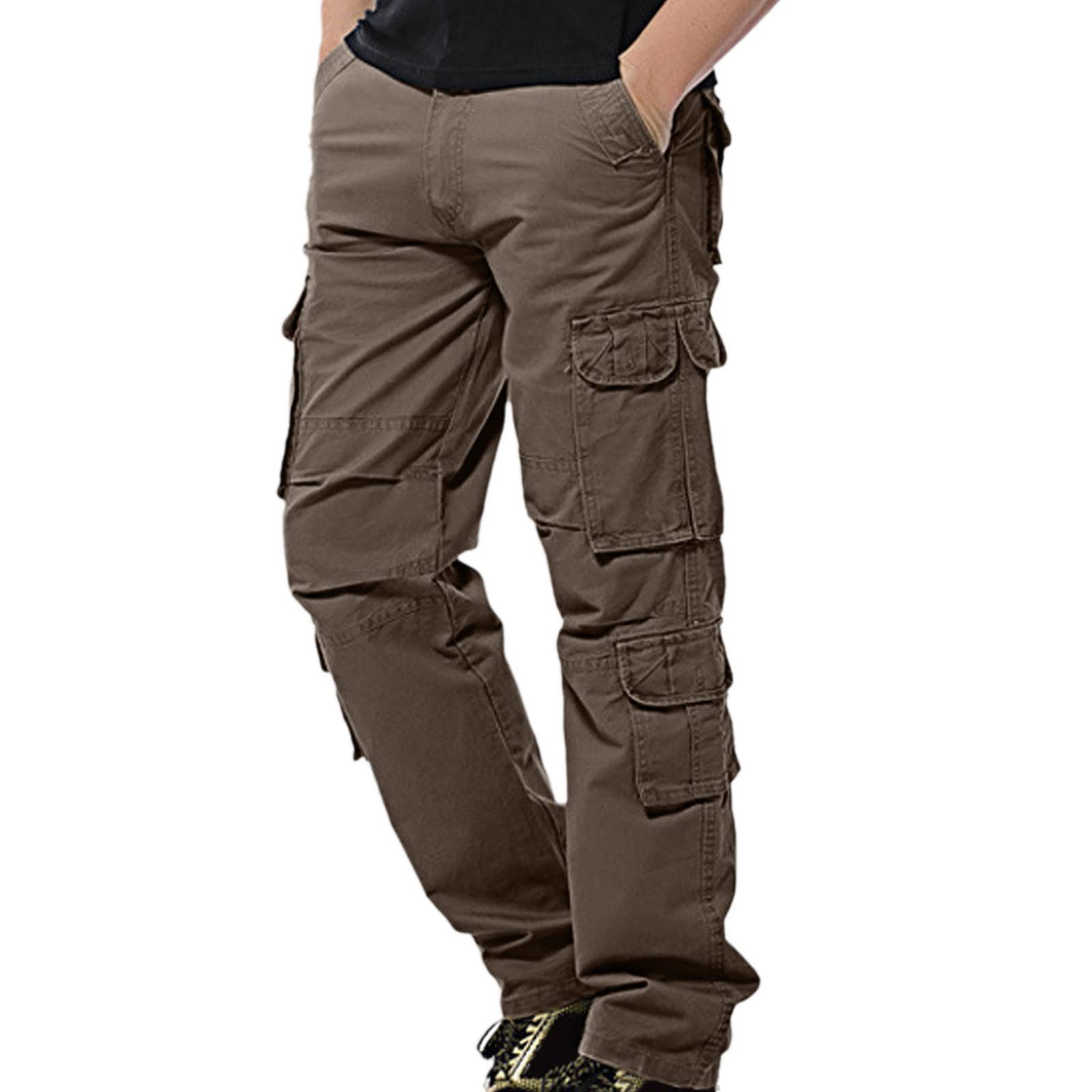 EGmoda Men's Casual Athletic Cargo Pants - Lightweight Chino Jogger Pants for Outdoor Work & Exercise | Comfortable Travel & Hiking Pants for Men