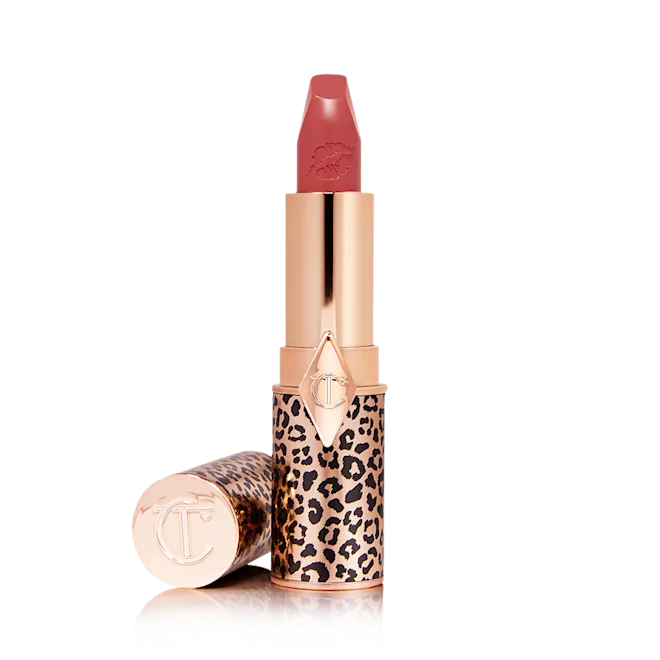 Charlotte Tilbury Hot Lips 2 Lipstick - Glowing Jen (Pink Nude Shimmer) | Long-Lasting, Hydrating Lip Color for Day & Night Wear