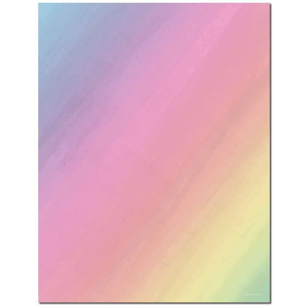 Pastel Prism Letterhead Paper - 100 Sheets for Laser & Inkjet Printers - Premium Printable Stationery for Business Letters, Office Documents & Creative Projects