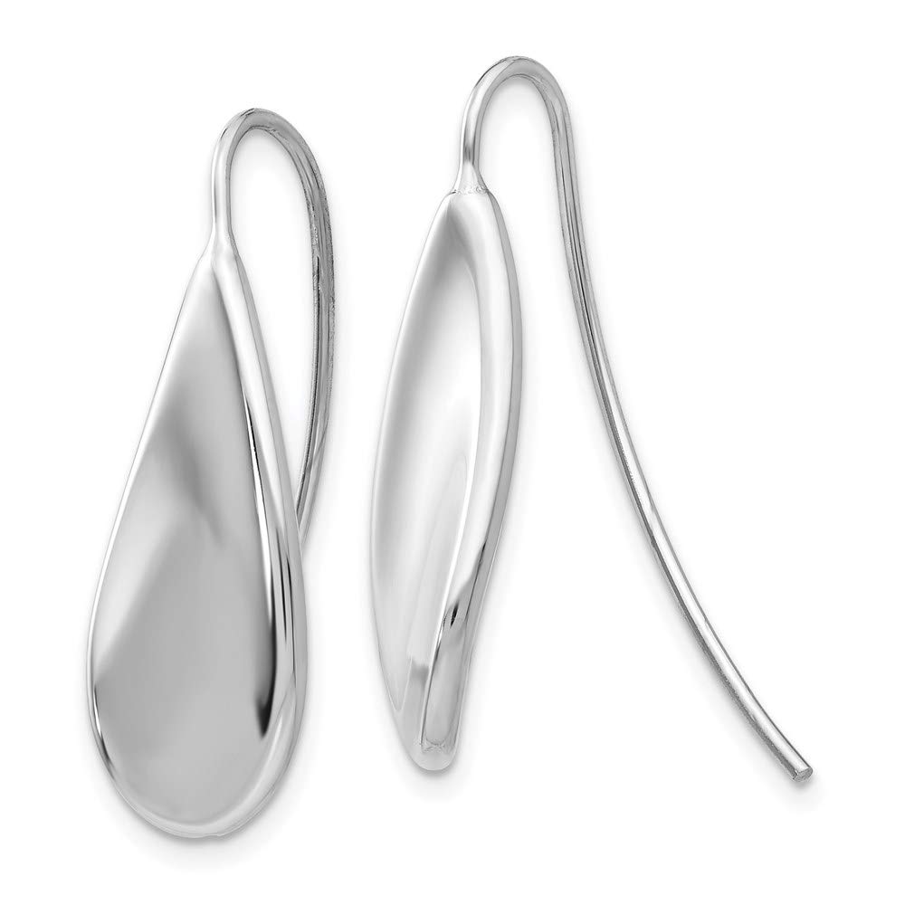 14K White Gold Drop Dangle Earrings for Women - 27mm Elegant Dangle Design - Perfect for Parties, Weddings & Special Occasions