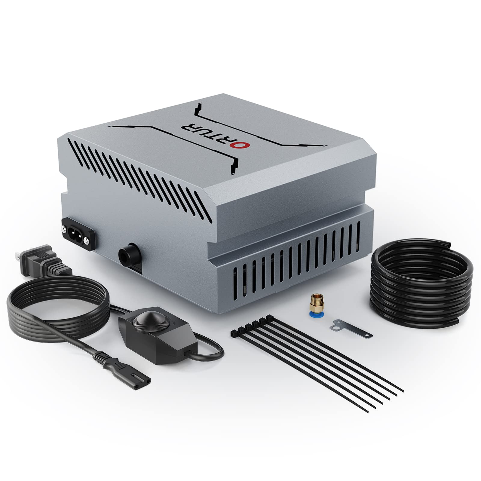ORTUR Air Assist Pump for Laser Cutter - 0-50L/min Powerful Airflow for ORTUR Laser Master 3 & Laser Master 2 Pro LF - Laser Module Protection & Deep Cutting - Perfect for Wood Engraving, Acrylic Cutting & DIY Projects