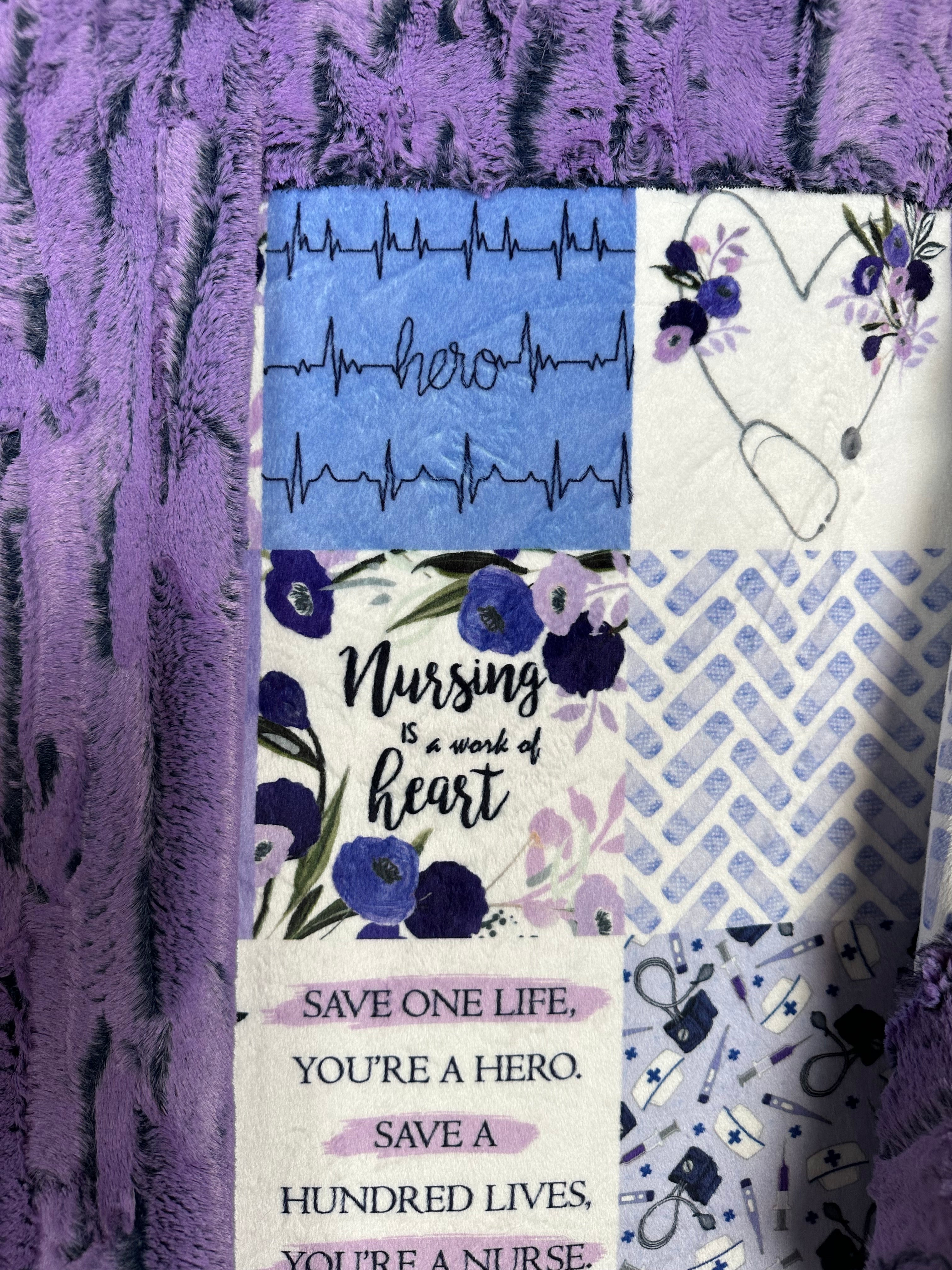 Soft Nurse Iris Forest Fox Crown Jewel Cuddle Large Blanket 53x75 - Cozy Throw for Bed, Couch & Outdoor Picnics