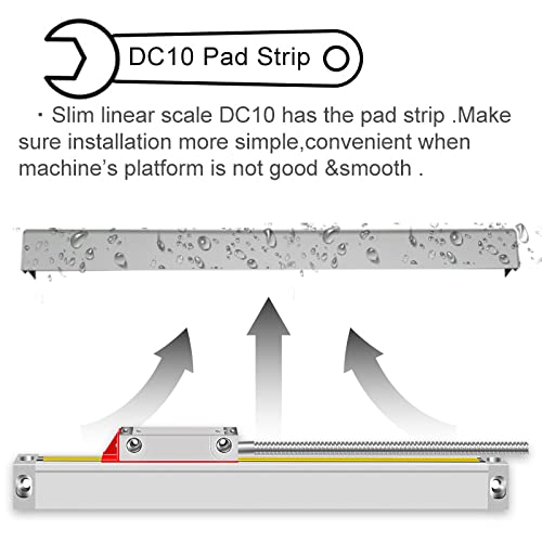 3-Axis DRO Linear Glass Scale 5μm for Milling Machine (10
