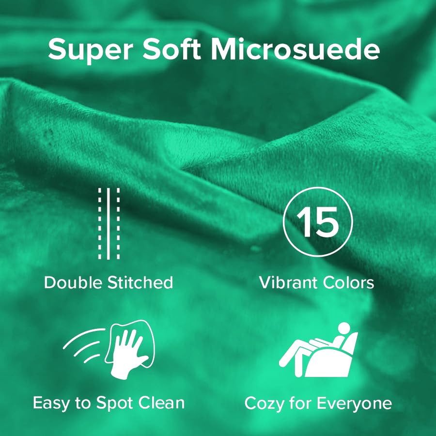 Ultra Soft Sofa Sack Bean Bag Chair with Memory Foam & Microsuede Cover - 5ft Plush Foam Filled Lounge Chair for Dorm Room, Bedroom or Living Room - Perfect for Relaxing, Gaming & Movie Nights - Aqua Marine