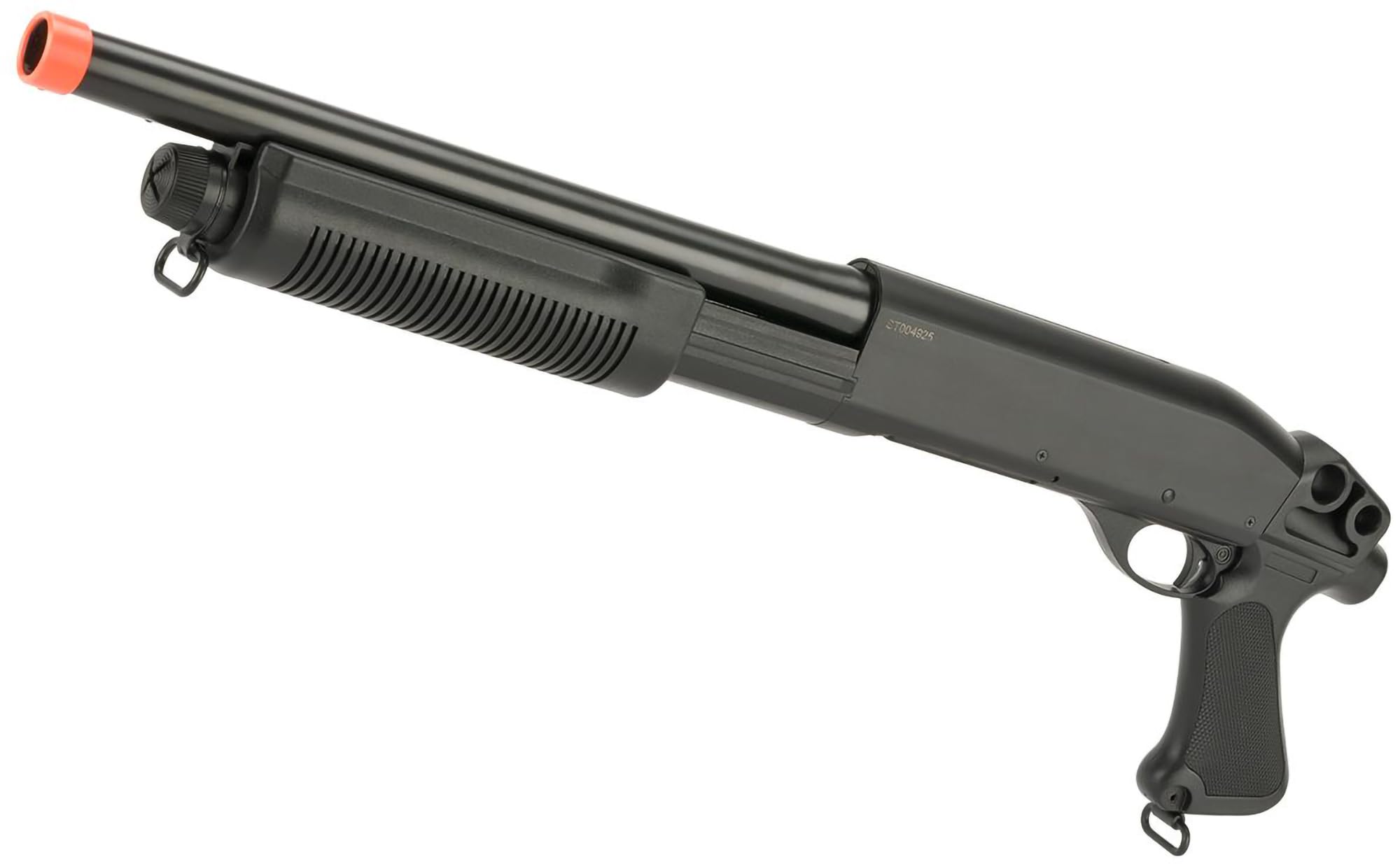 CYMA Standard M870 3-Round Burst Airsoft Shotgun with Multi-Shotshell Loading - Tactical Pistol Grip - Perfect for Airsoft Battles & Outdoor Training (Model: CM350M)