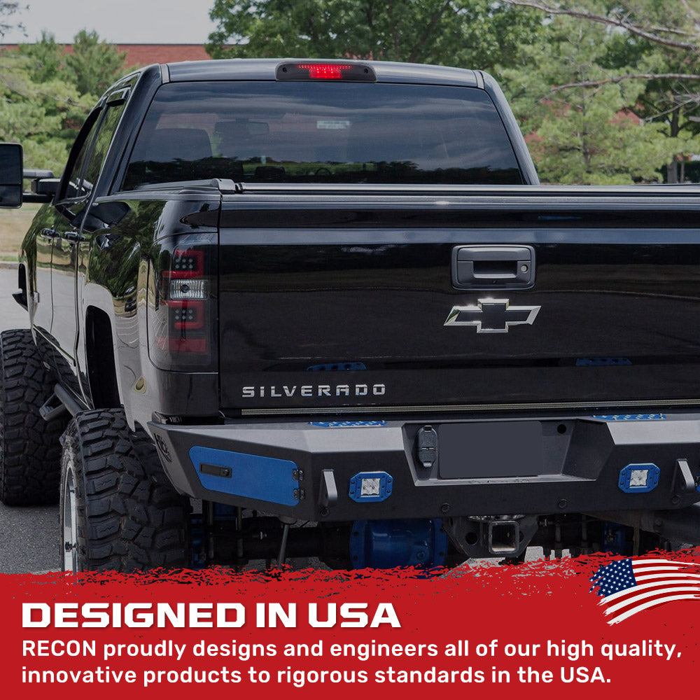 GMC Sierra & Chevy Silverado 3rd Gen 1500 (2014-2018) High Power Red LED 3rd Brake Light with CREE XML White LED Cargo Lights - Smoked Lens | Enhanced Visibility & Safety for Night Driving & Off-Road Adventures