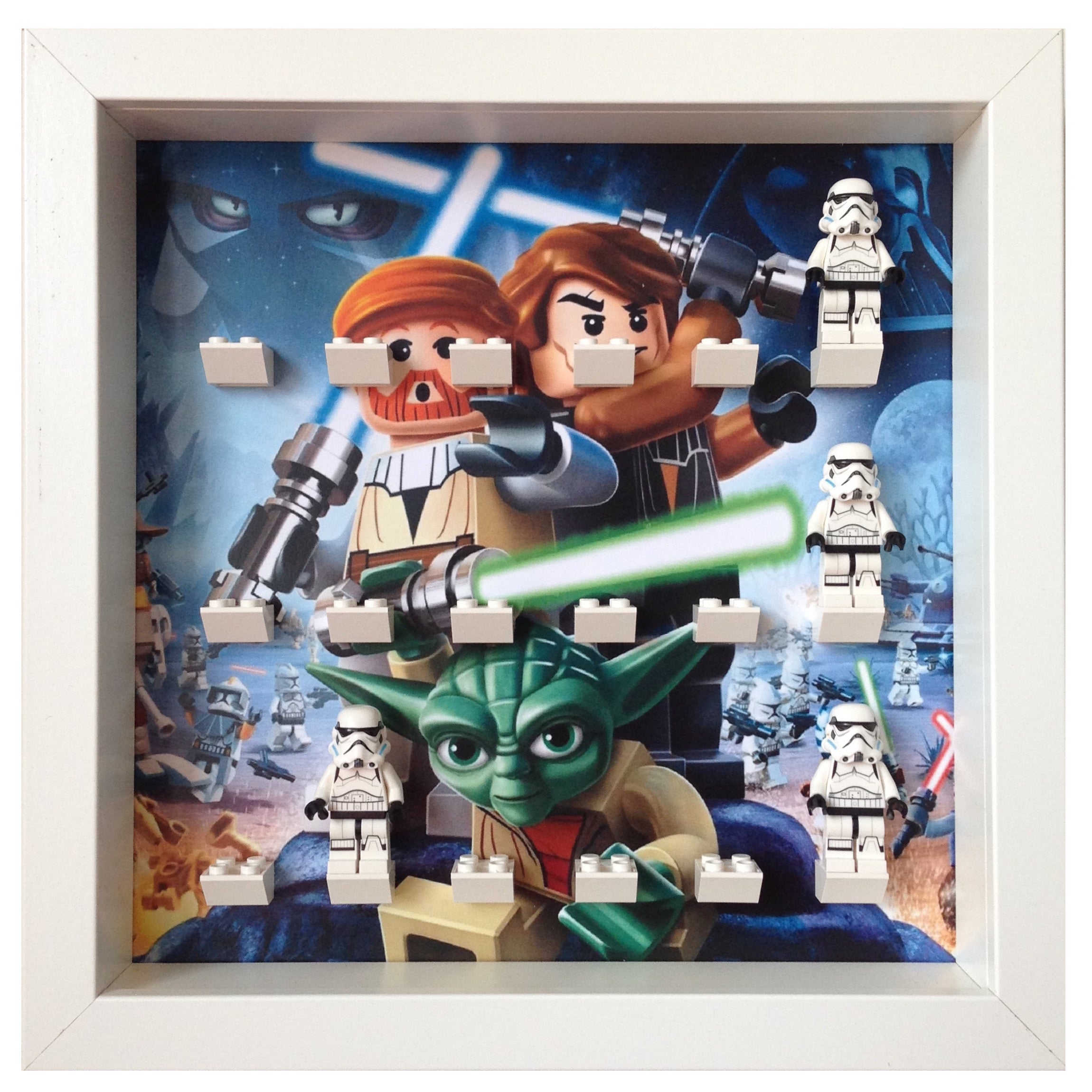 Custom Lego® Star Wars Minifigure Display Frame - Perfect for Collectors & Home Decoration | Showcase Your Star Wars Minifigures in Style