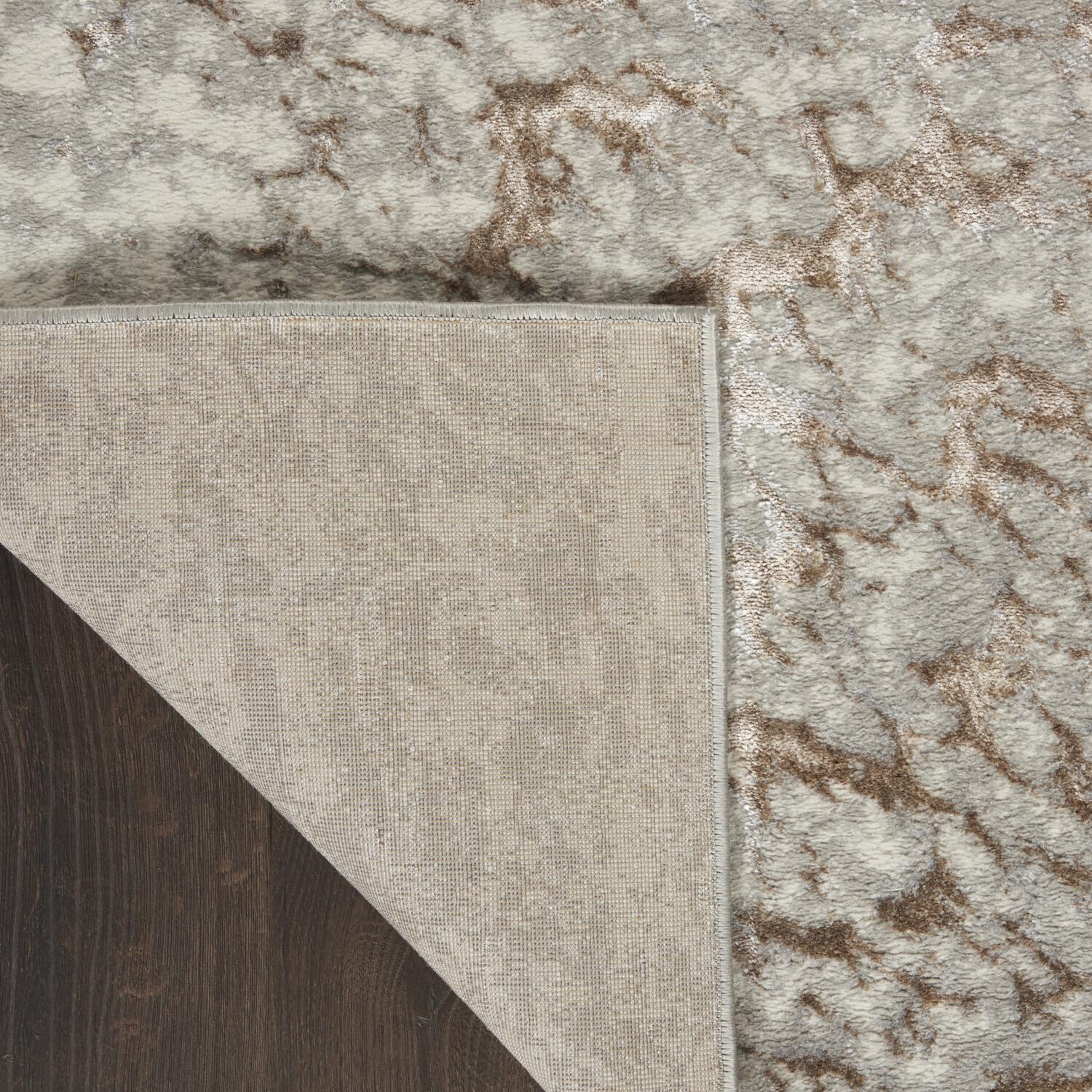 Metallic Glam Grey Mocha 8x10 Area Rug - Easy to Clean, Non-Shedding, Stain Resistant for Bedroom, Living Room, Dining Room & Kitchen | Modern Home Decor for Stylish Spaces