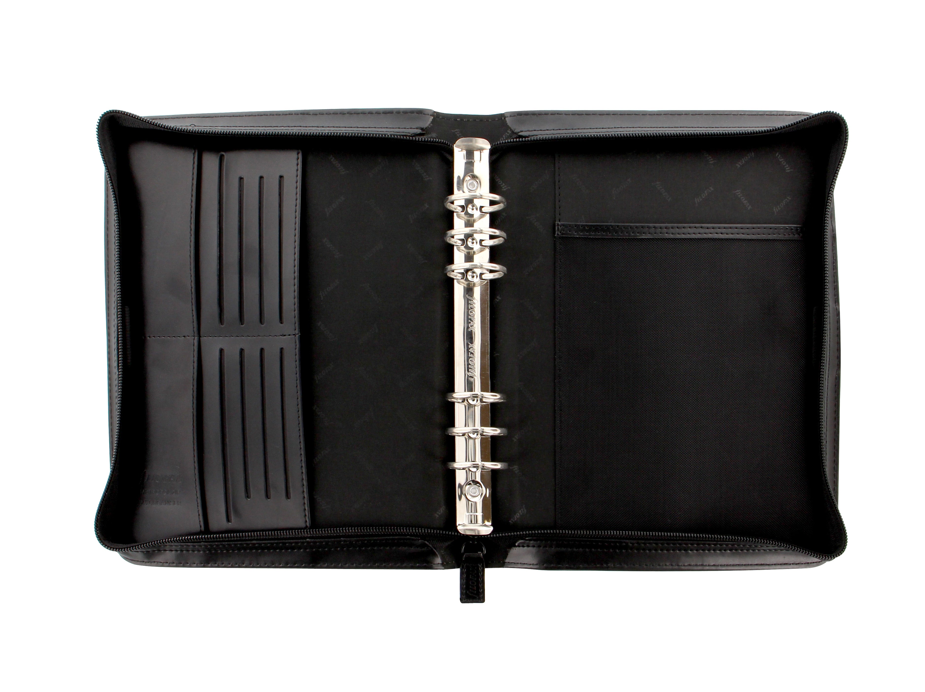 2025 Filofax Metropol Zip A5 Organizer Planner - Black Leather Binder, 264mm x 210mm x 45mm - Perfect for Business, School & Personal Organization