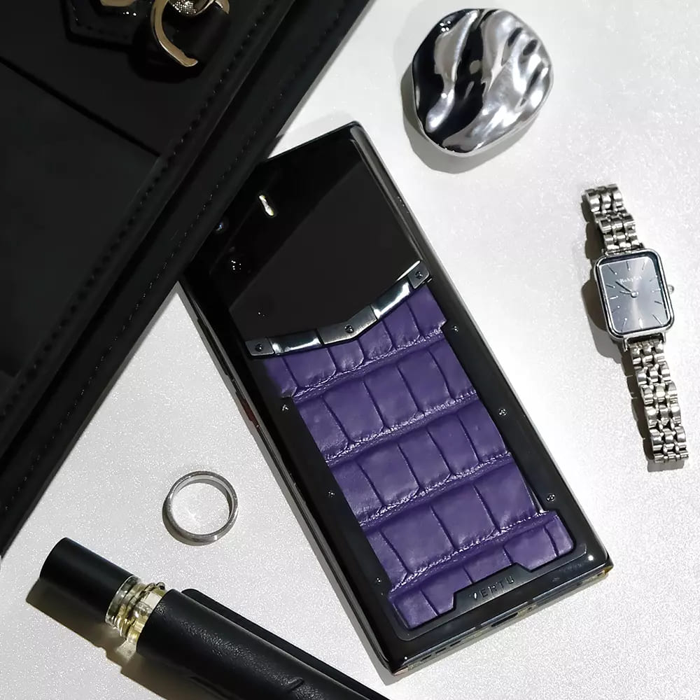 METAVERTU 5G Web3 Smartphone - Premium Alligator Skin Design, Grape Purple | Luxury Tech for Business Professionals & Crypto Enthusiasts | Perfect for Mobile Work, Blockchain Transactions & High-End Lifestyle