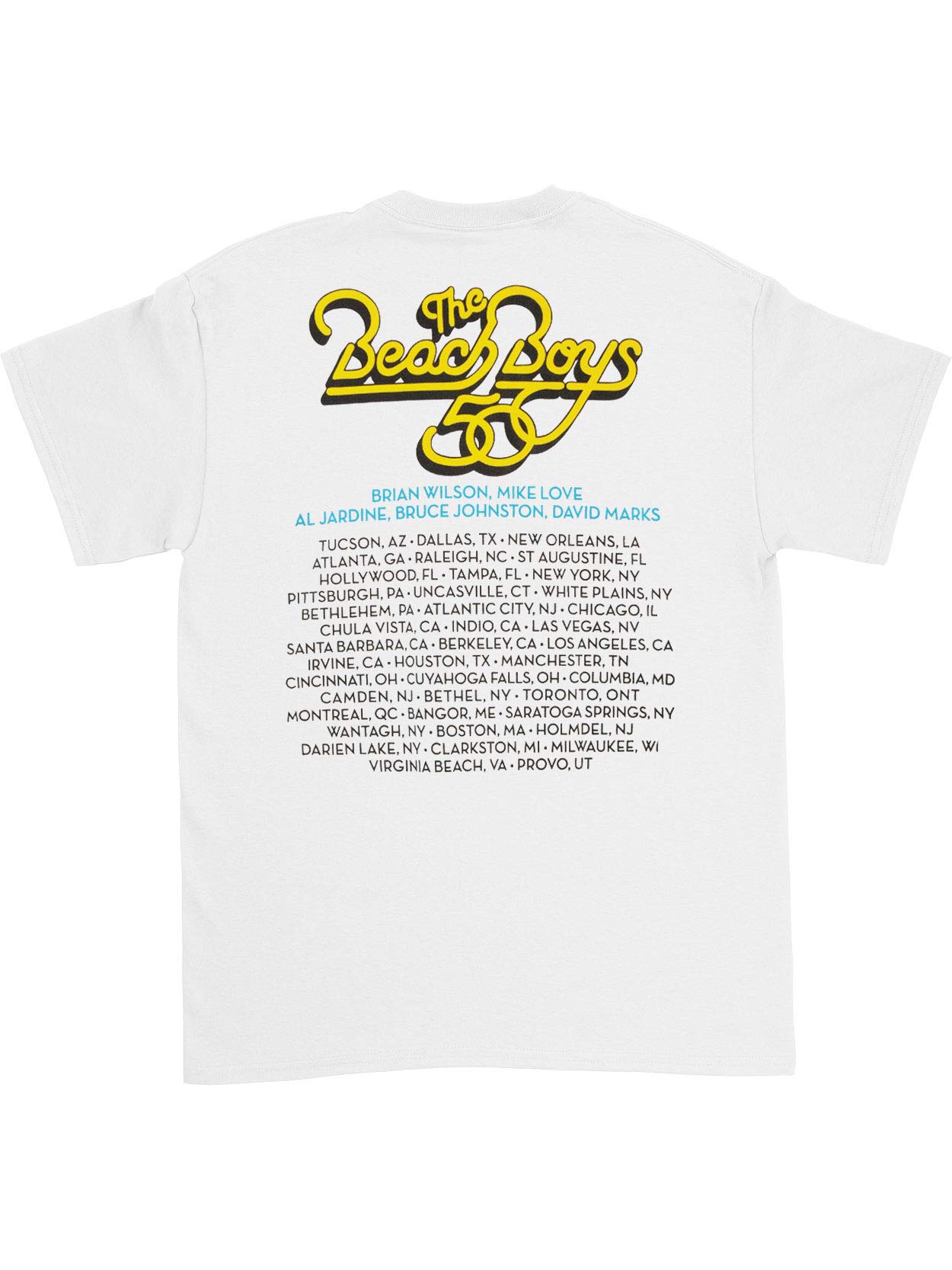 Beach Boys 50th Anniversary Tour T-Shirt for Men - XL White | Vintage Band Merchandise | Perfect for Concerts, Beach Parties & Music Lovers