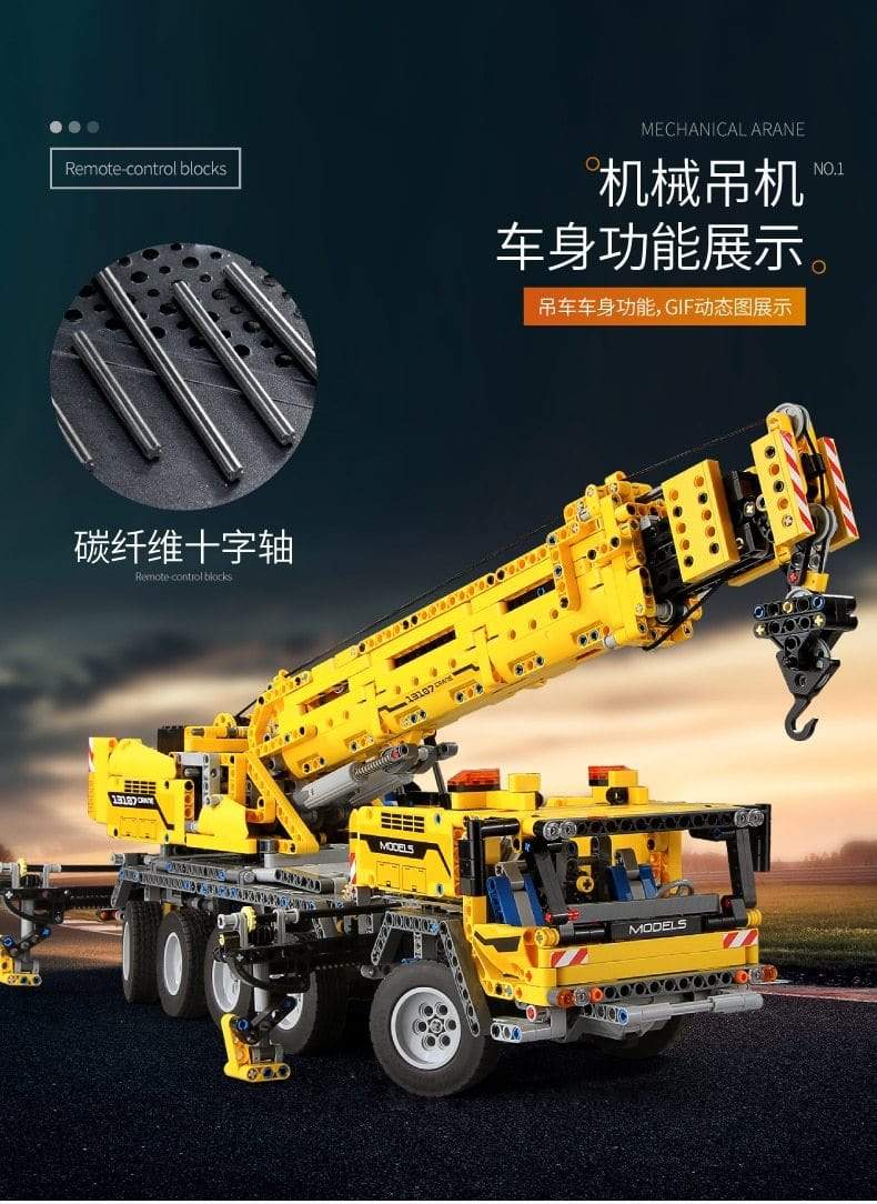 Mould King 13107 MOC 0853 Crane Mk II Ultimate Building Blocks Set - Technic Construction Toy for Adults & Kids - Perfect for DIY Projects, Engineering Enthusiasts, and Collectors