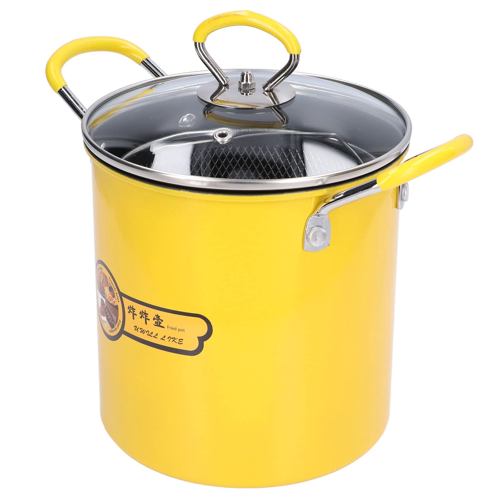 Okuyonic Deep Fryer Pot with Lid - Non-Slip, Heat Insulation, Uniform Heating for Gas Stoves - Perfect for Frying Chicken, Fish, and Vegetables at Home