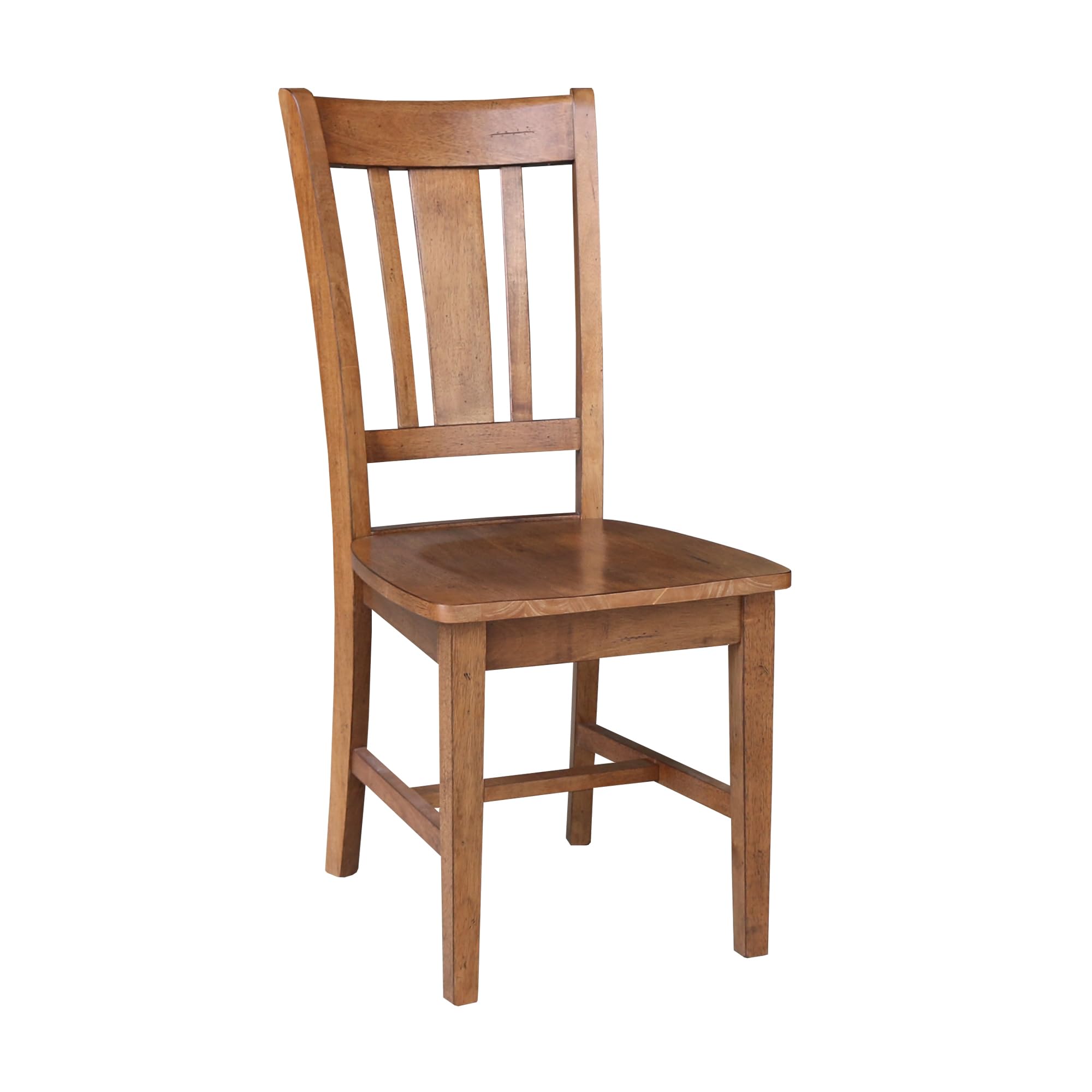 IC International Concepts 36-inch Round Pedestal Dining Table with 2 San Remo Chairs - Distressed Oak Finish - Perfect for Small Spaces, Breakfast Nooks & Cozy Kitchens