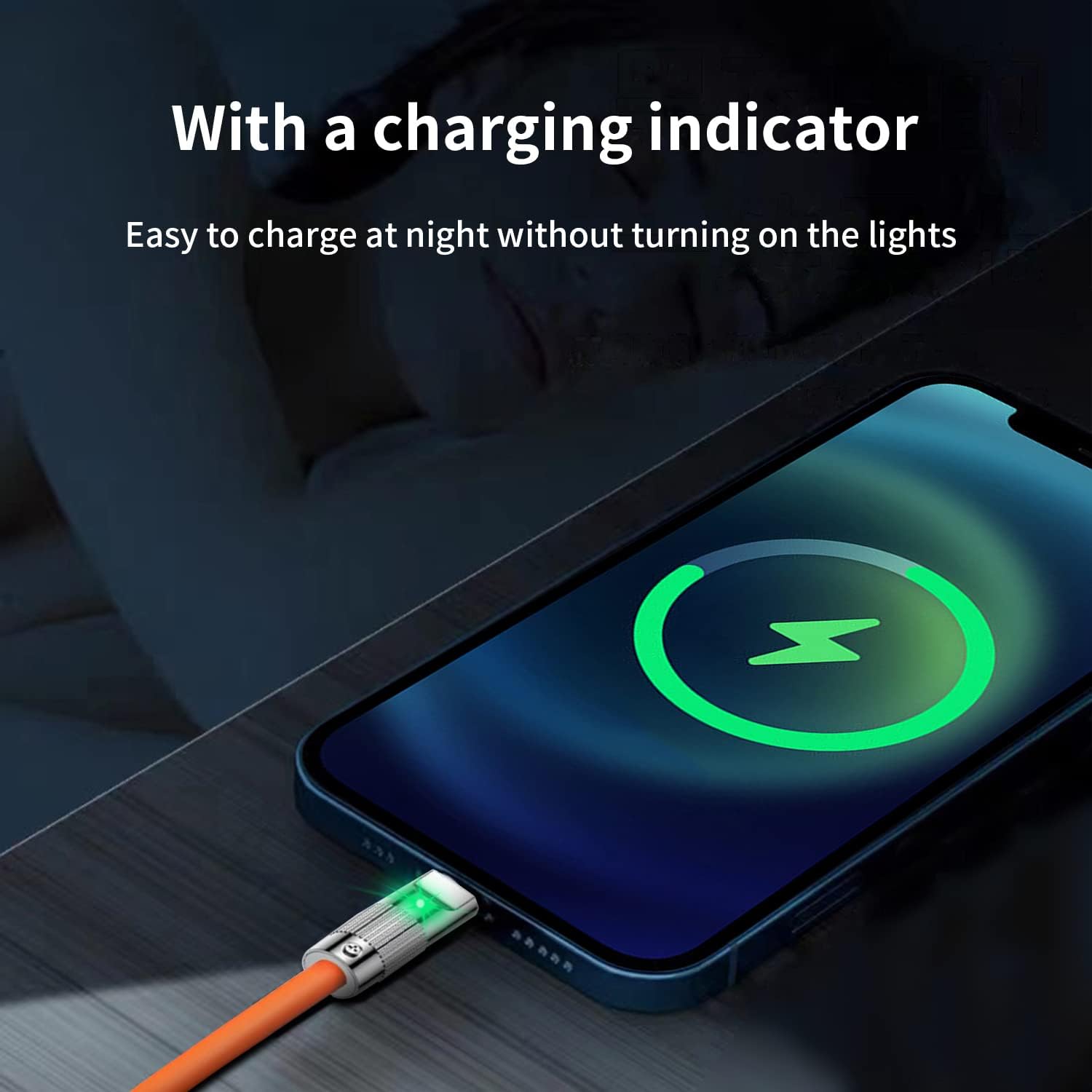 LIULANZ 5FT Fast Charging Type-C to USB-A Cable with Cable Straps - Compatible with Samsung Galaxy S9/S8/Note 9/8 Plus, LG V30/G6/G5/V20, Google Pixel, Moto Z2 (Orange) - Perfect for Home, Office & Travel Charging