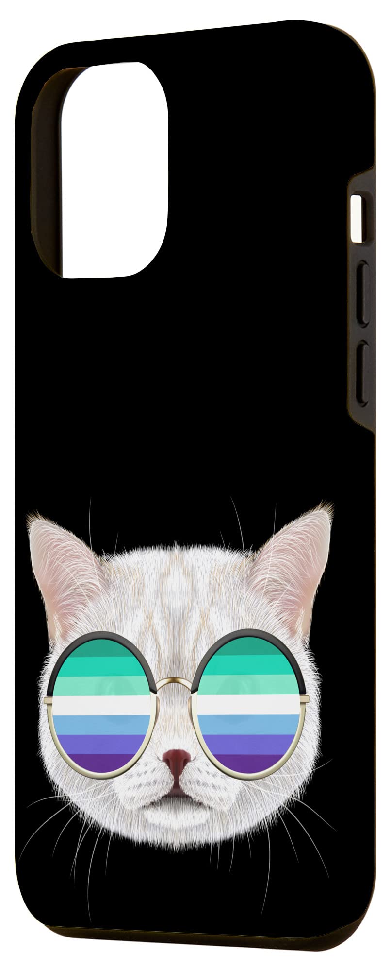 iPhone 12 Pro Max Case - Rainbow Pride Flag Design for LGBTQ+ Community | Durable Protective Phone Cover for Gay Men & Cat Lovers | Perfect for Pride Events, Daily Use & Showing Support
