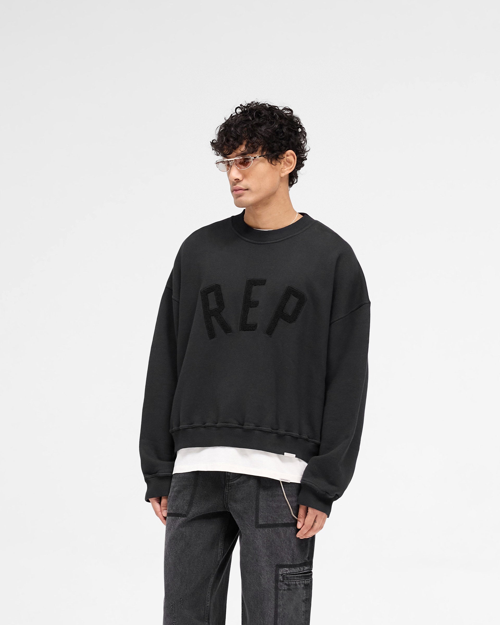 Stylish Applique Sweater for Women - Off Black | Cozy Knit Pullover for Fall & Winter | Perfect for Casual Outings & Office Wear