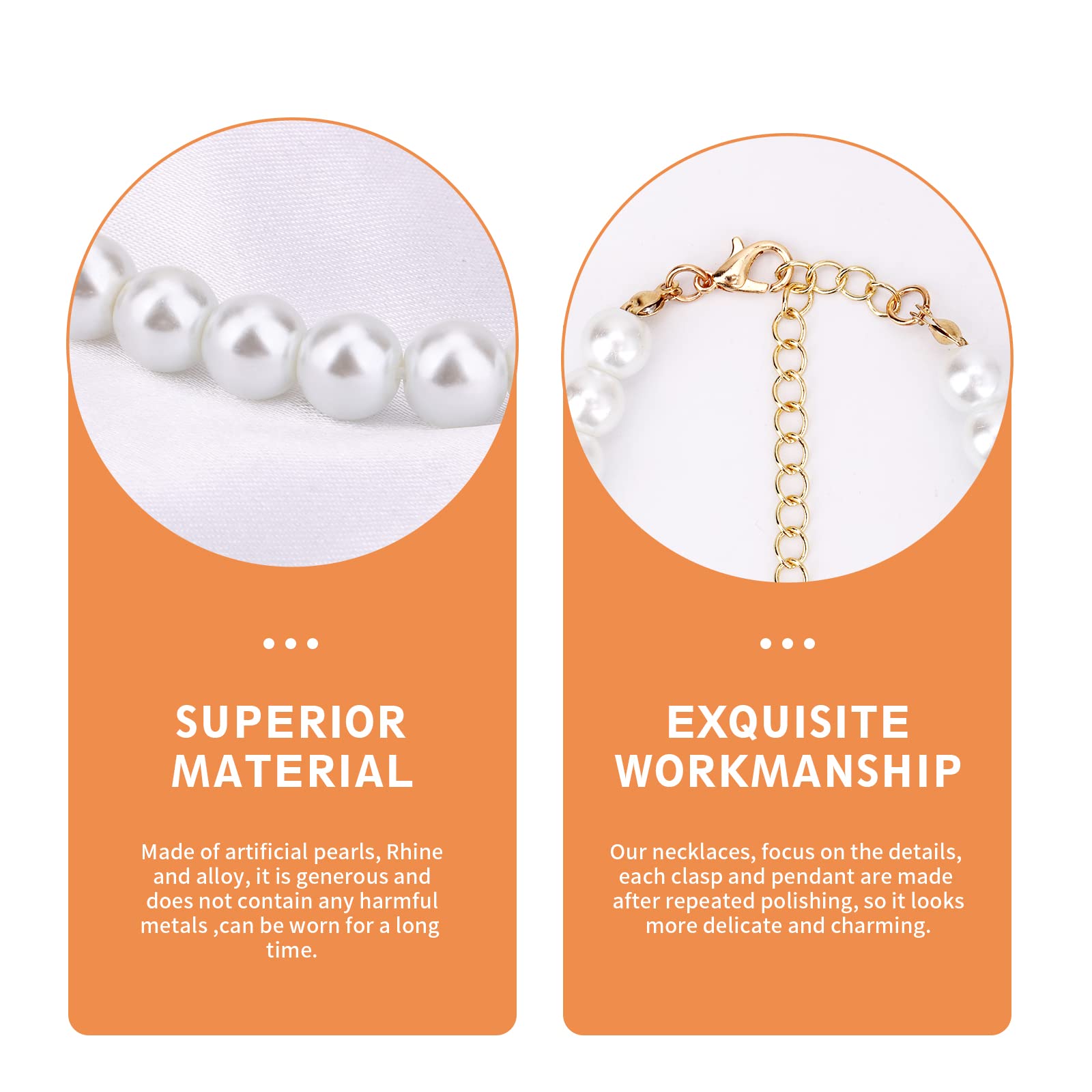 2PCS Pearl Necklace Set - Artificial Pearl Choker & Pendant Necklace for Women, Elegant Gift for Girlfriend, Wedding, Birthday & Anniversary | Perfect for Formal Events, Date Nights & Special Occasions
