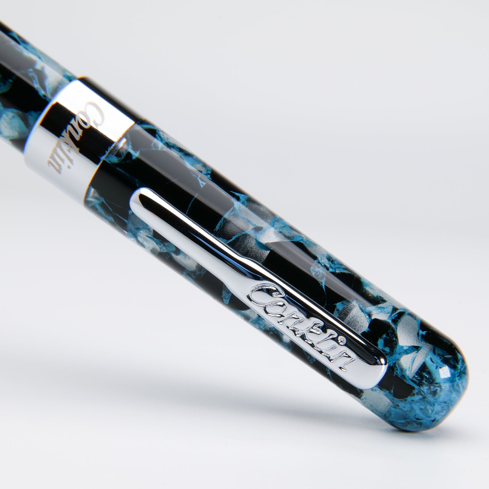 Conklin Mark Twain Crescent Filler Fountain Pen - Blue Array - Premium Writing Instrument for Calligraphy, Journaling & Gift Giving