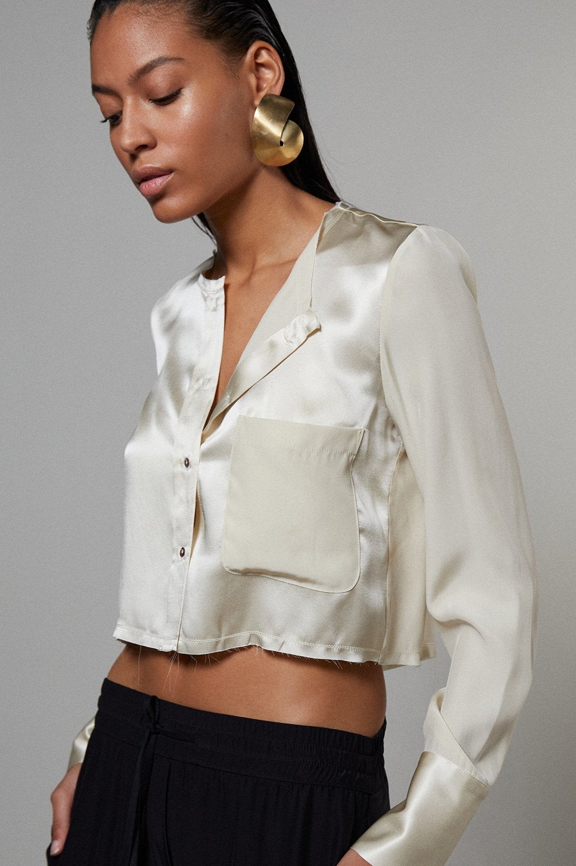 Slim Raw Edge Button Up Shirt for Men - Limestone Casual Wear | Perfect for Office, Date Night & Everyday Outfits
