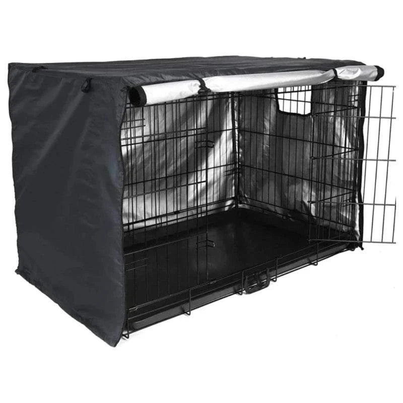 24-42 Inch Dog Crate Cover with Vents & Doors - Breathable Oxford Fabric Kennel Cover for Dogs - Perfect for Home, Travel & Vet Visits