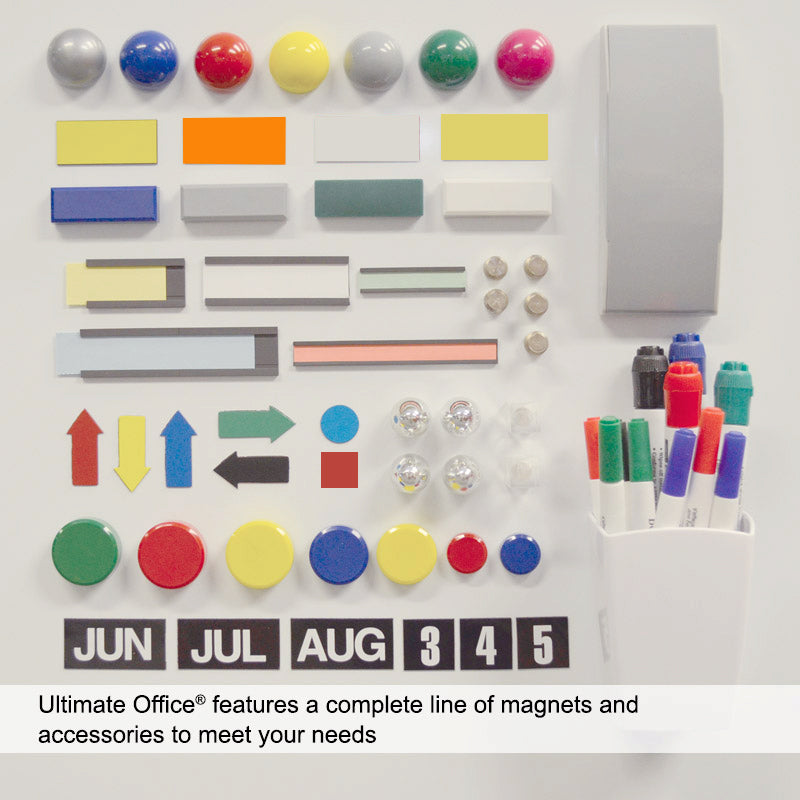 1/2 x 2 Inch Dry Erase Whiteboard Magnets - Pack of 25 - Reusable Classroom & Office Magnets for Fridge, Whiteboard, Memo Boards & Metal Surfaces
