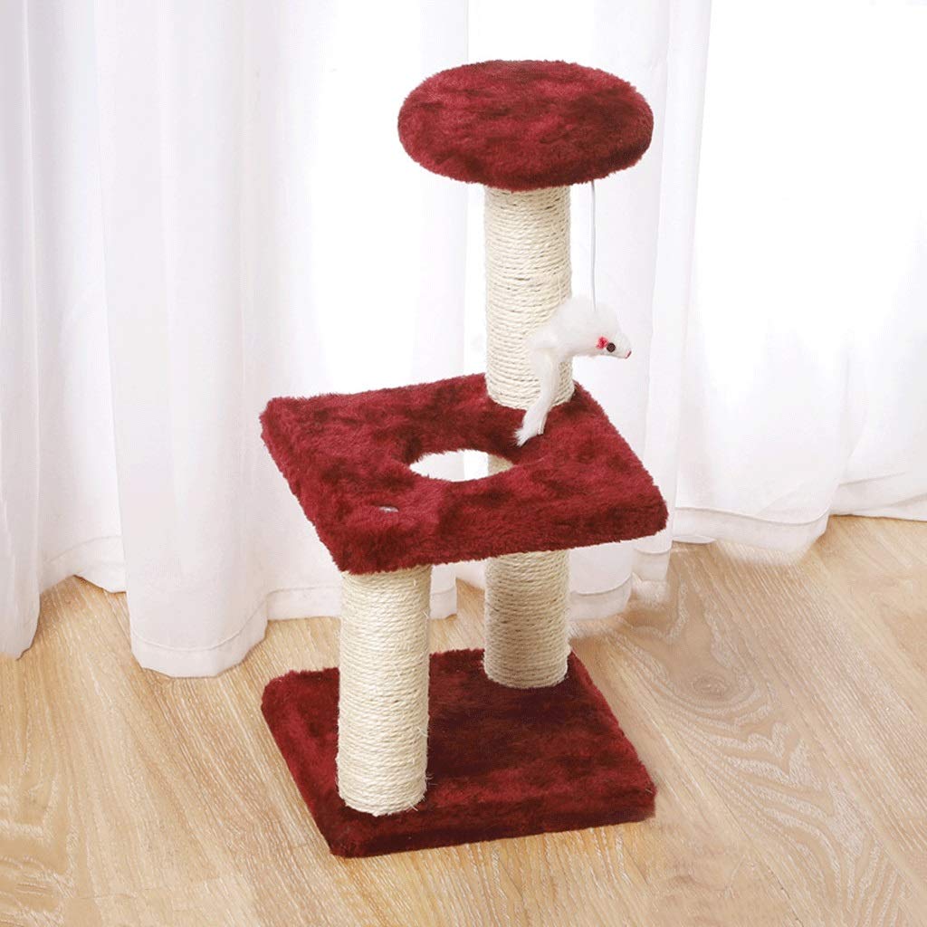 TWDYC 3-Tier Cat Climbing Frame with Scratching Posts - Durable Kitten Playhouse for Training & Exercise - Perfect for Indoor Cats to Climb, Scratch & Play