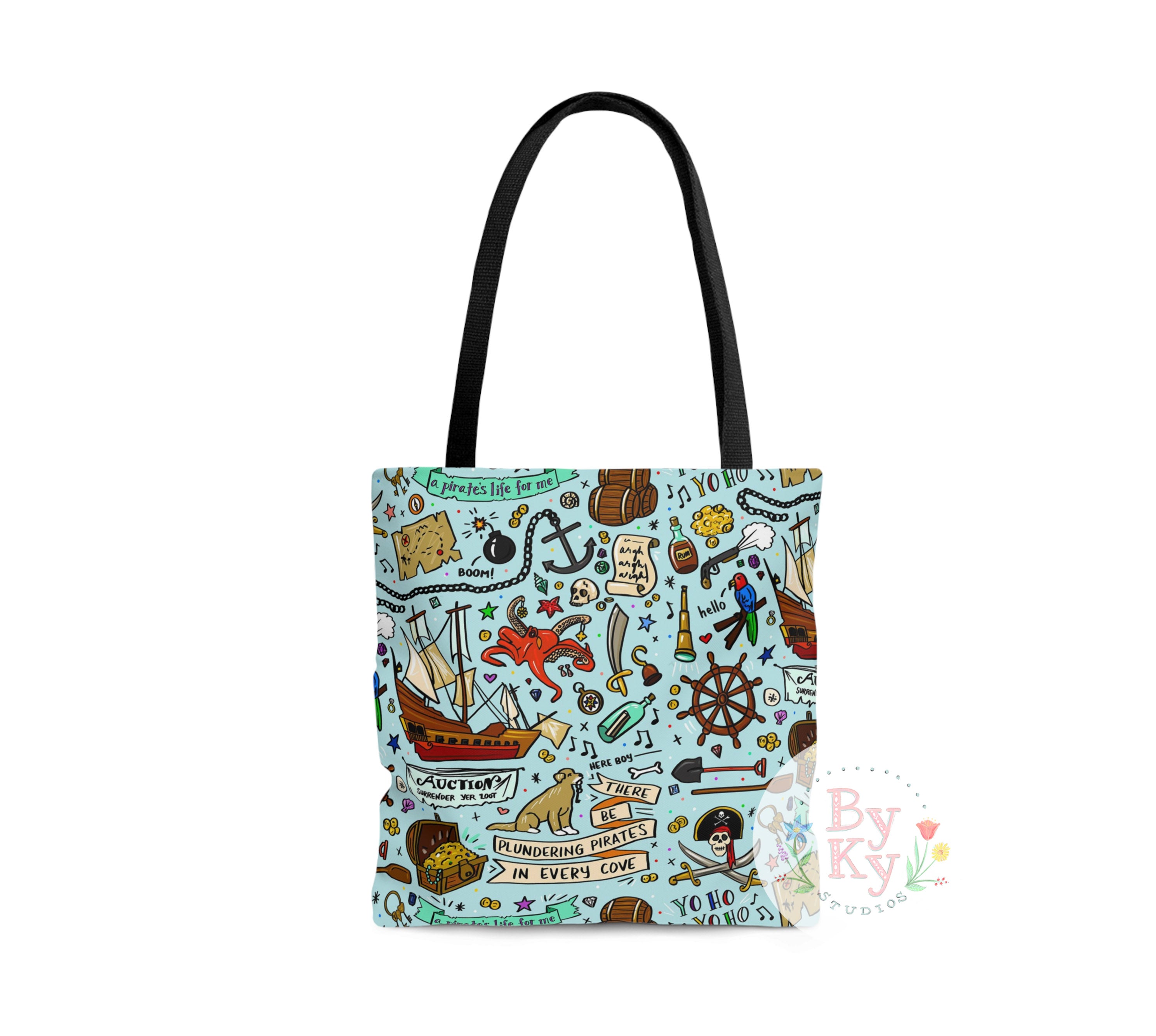Pirates Tote Bag - Stylish & Durable Canvas Pirate Theme Shoulder Bag for Women & Men - Perfect for Beach, Shopping, Travel & Daily Use