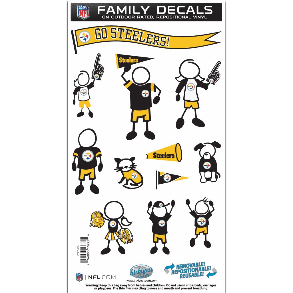 NFL Team Fan Decals - Family Car Sticker Set for Football Lovers | Perfect for Tailgating, Game Day & Showing Team Spirit