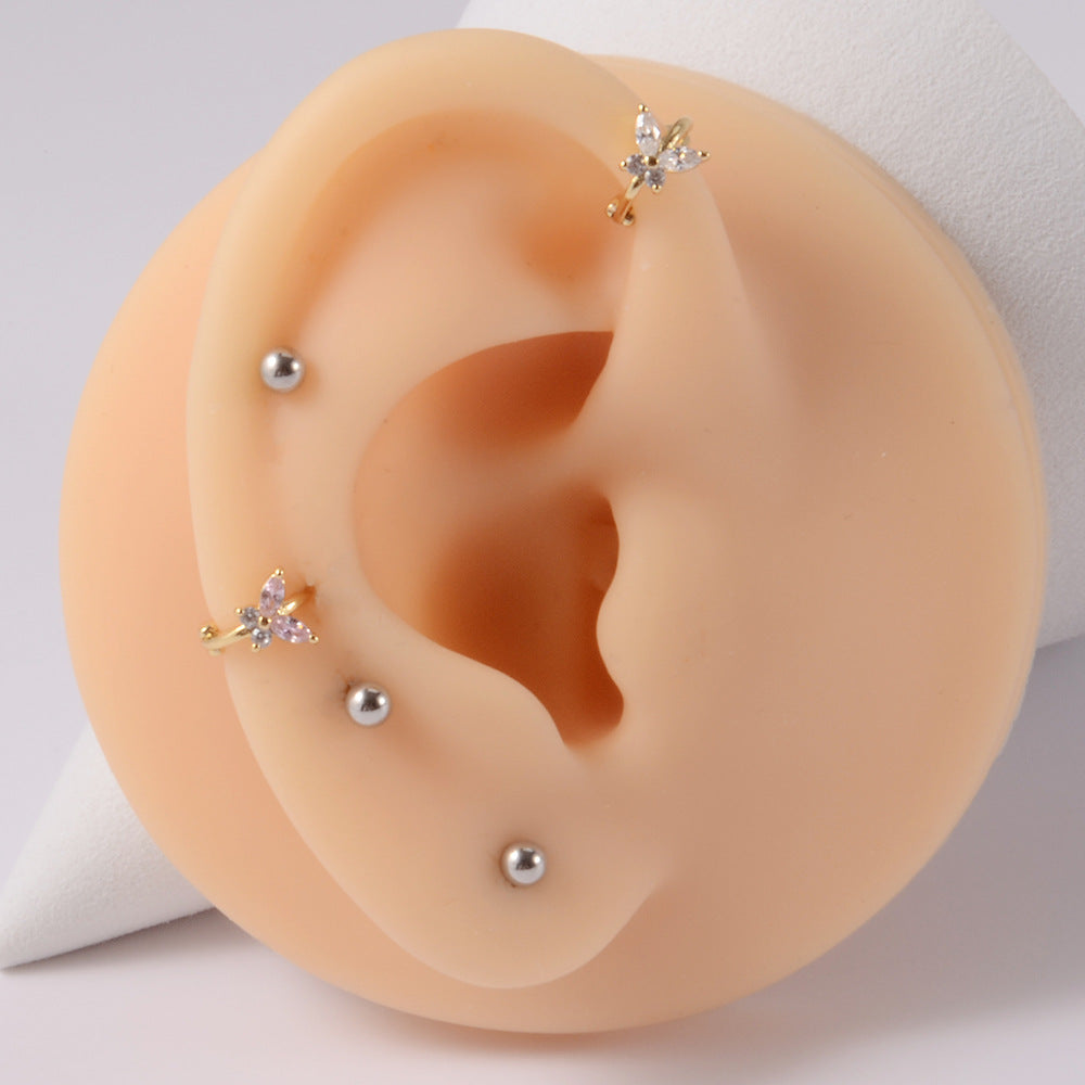18K Rose Gold Butterfly Small Huggie Hoop Earrings for Women | Dainty & Elegant Jewelry Gift for Her | Perfect for Everyday Wear, Date Nights & Special Occasions