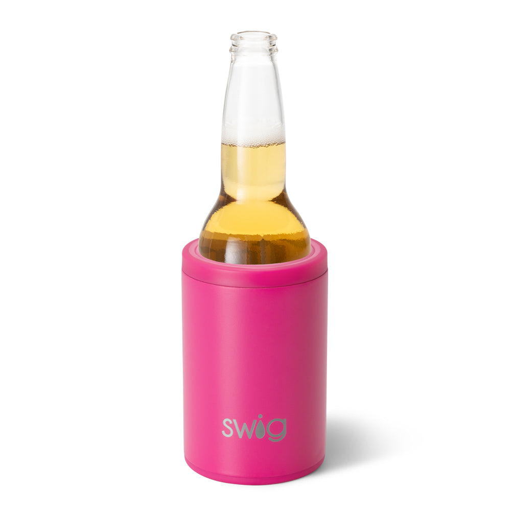 12oz Hot Pink Can & Bottle Cooler - Insulated Beverage Sleeve for Soda, Beer & Energy Drinks - Perfect for Parties, BBQs & Outdoor Activities