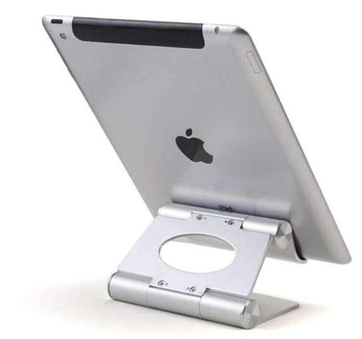 Premium Aluminum iPad Tablet Stand Holder - Adjustable & Sturdy for Desk, Bed, Kitchen - Perfect for Reading, Watching, and Video Calls