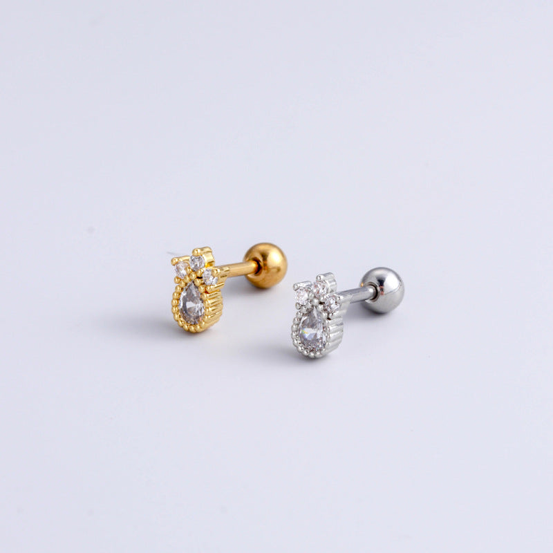 16G Surgical Steel Cartilage Earrings - Butterfly Dangle Tiny Ball Back Earrings for Women | Hypoallergenic Body Jewelry for Pierced Ears | Perfect for Everyday Wear, Parties & Gifts