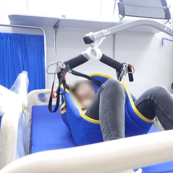 Foldable Electric Patient Hoist with Sling - Portable Medical Lift for Home Care, Elderly & Disabled Assistance | Safe Mobility Aid for Bathroom, Bed Transfers & Rehabilitation
