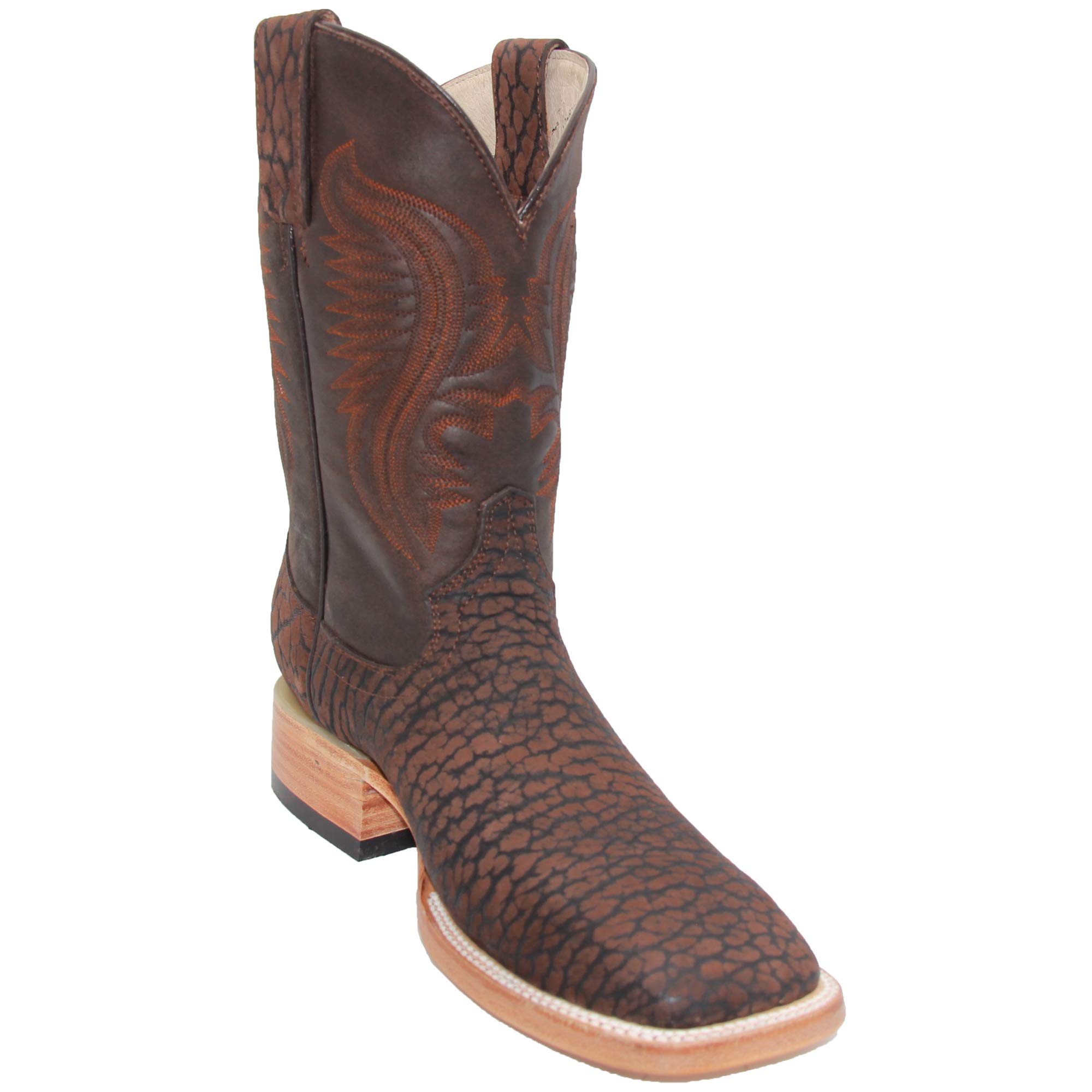 Authentic Men's Genuine Leather Square Toe Cowboy Boots - Western Style Riding Boots for Country Dancing, Rodeo & Outdoor Adventures
