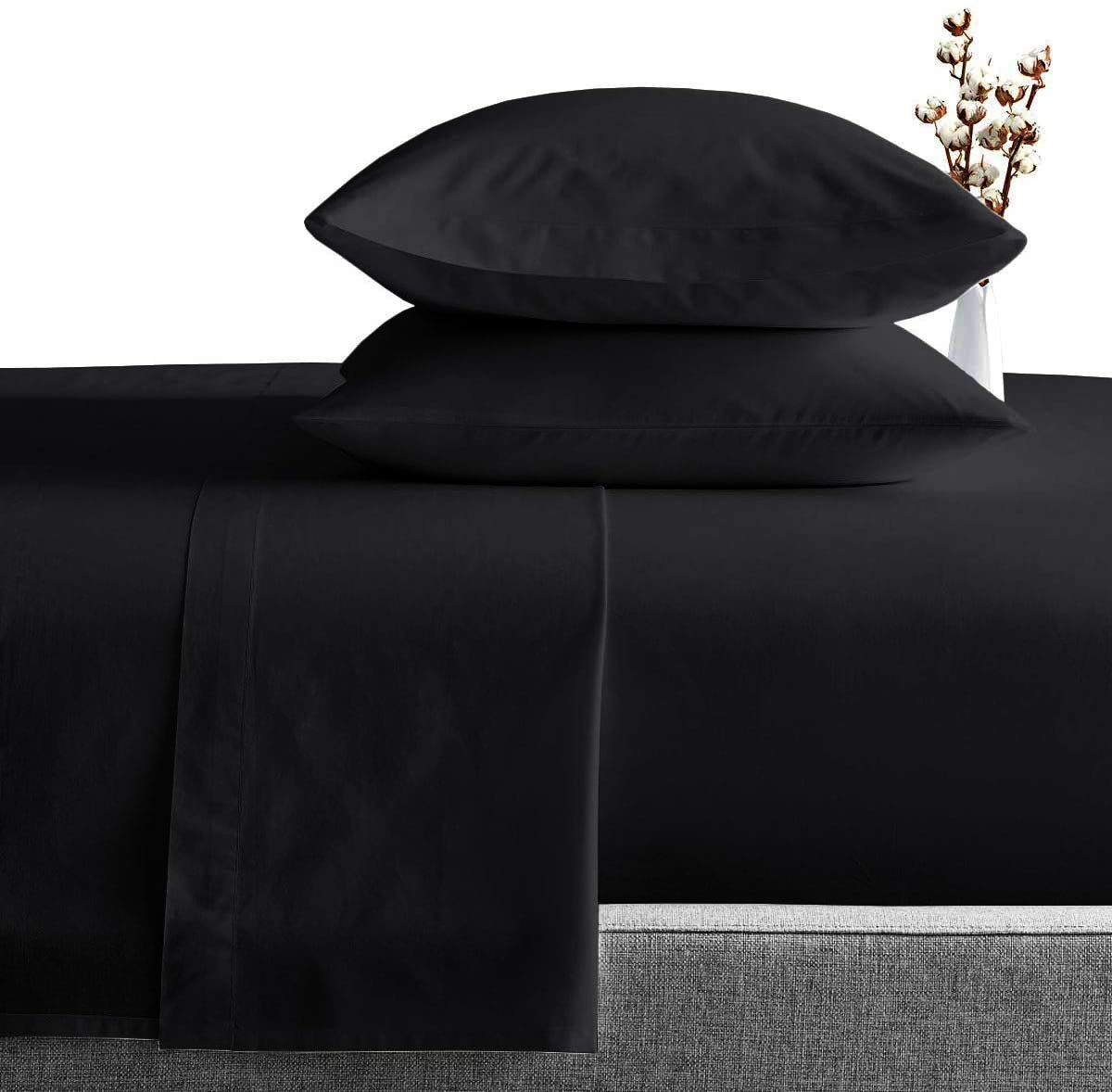 Premium Egyptian Giza Cotton 6-Piece Twin Sheet Set - 100% Breathable Luxury Bedding for Cool Sleep | Perfect for Guest Rooms, Dorms & Cozy Bedrooms