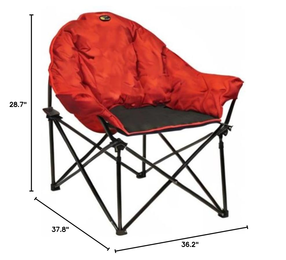 FAULKNER 49579 Big Dog Bucket Chair for Large Dogs - Burgundy/Black Waterproof Pet Seat with Non-Slip Bottom - Perfect for Outdoor Camping, Beach Trips & Backyard Relaxation